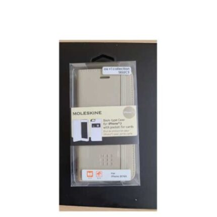 Moleskine Book type Case for iphone-7 with pocket for cards
